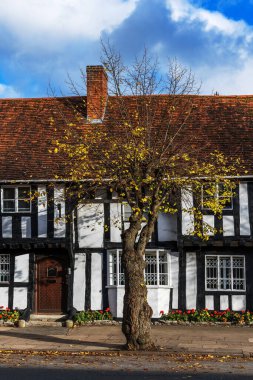 Arden Warwickshire İngiltere 'deki yarı ahşap binalar Henley