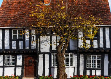 Arden Warwickshire İngiltere 'deki yarı ahşap binalar Henley