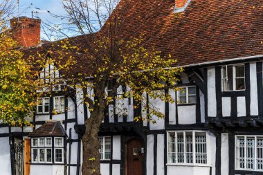 Arden Warwickshire İngiltere 'deki yarı ahşap binalar Henley