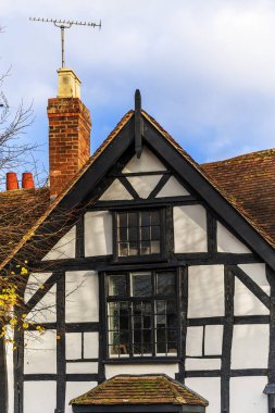 Arden Warwickshire İngiltere 'deki yarı ahşap binalar Henley