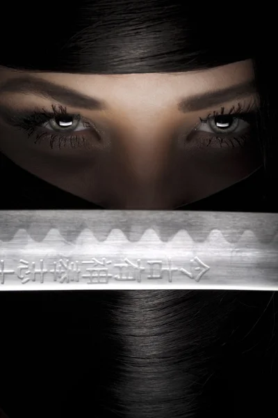 Beautiful ninja girl — Stock Photo, Image