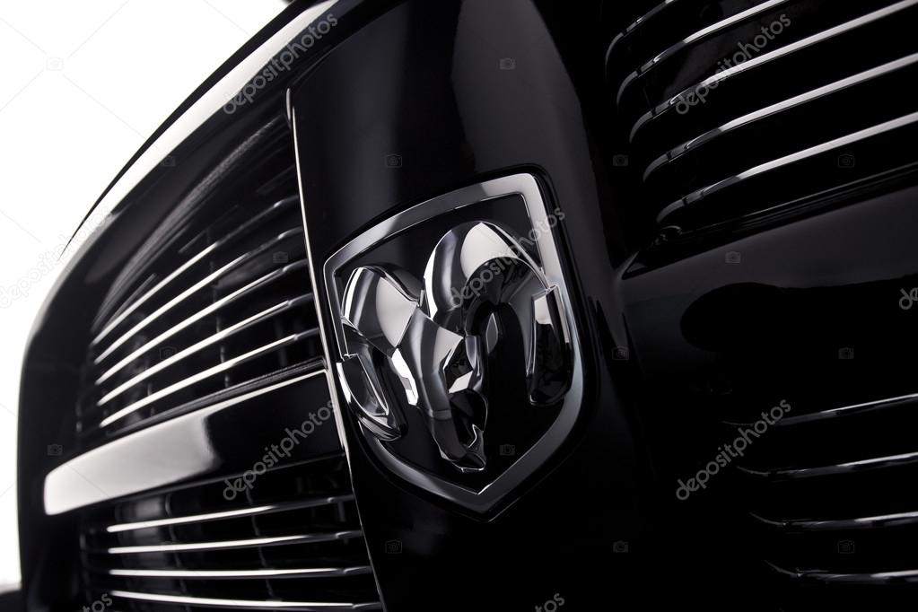 Chrome ram logo close up