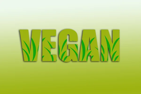Yeşil vegan işareti — Stok fotoğraf