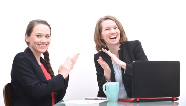 Alkışlar ve kutlama iş kadınları