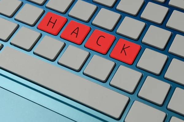 Hack computer su un concetto di computer Fotografia Stock