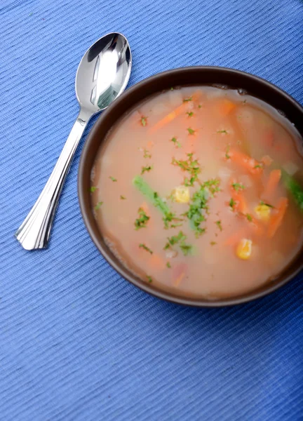 Warm vegetable soup — Stock Photo, Image
