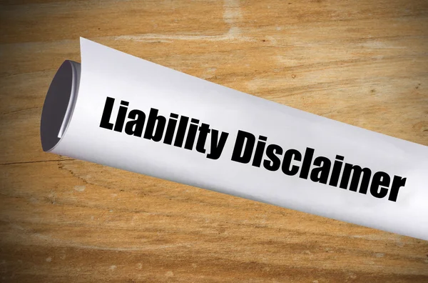 Liability disclaimer — Stock Photo, Image