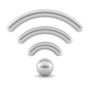 Wi-fi beyaz bir arka plan üzerinde iz