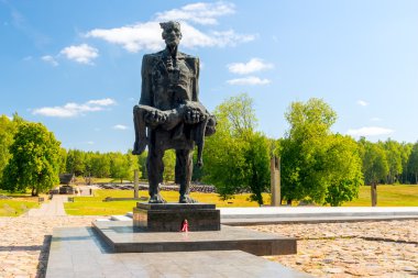 Khatyn, Beyaz Rusya - 20 Ağustos 2015: memorial comp heykeli