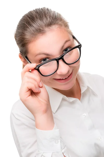 Slecht gezichtsvermogen - een reden om te dragen bril met dioptrieën — Stockfoto