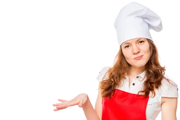 Усміхнений кухар на білому фоні ізольований — стокове фото