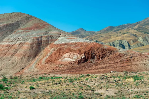 Cross Bedding Candy Cane Mountains Azerbaijan Colorful Stripes Hills Shale — Stock Photo, Image