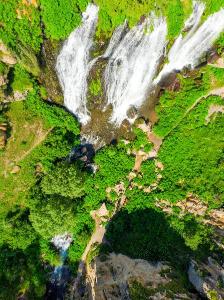 Shaki Waterfall Picturesque View Sunny Day Top View Armenia — Stock Photo, Image