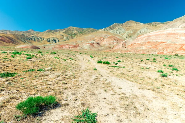 Cross Bedding Candy Cane Mountains Azerbaijan Berwarna Warni Garis Garis Stok Foto C Kosmos111 460552236