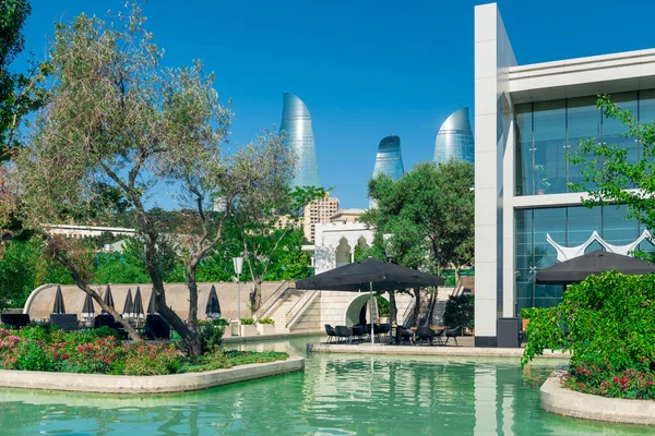 Little Venice Water Park Located Baku Boulevard Center Baku City — Stock Photo, Image