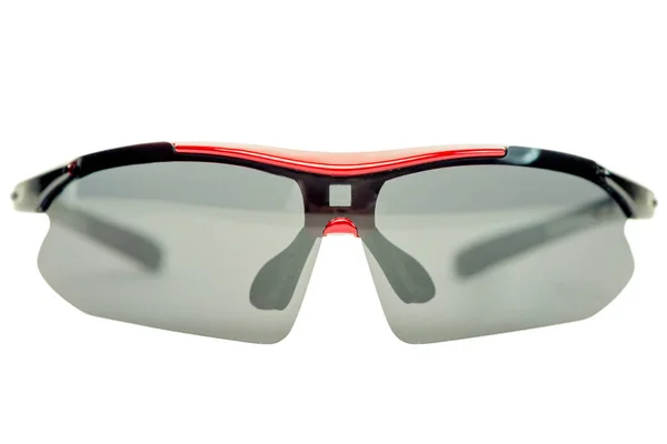 Lunettes Sport Sécurité Plastique Noir Avec Des Lunettes Grises Prises — Photo