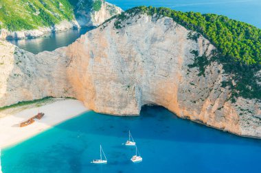 Navagio Plajı - Gemi enkazı Plajı, Zakynthos Adası, Yunanistan