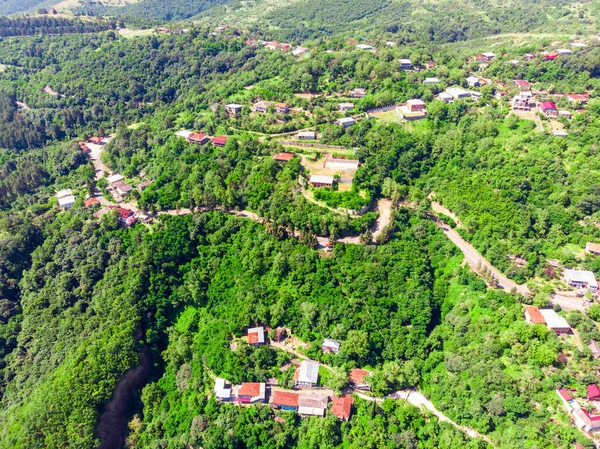 Roofs of houses top view in Sighnaghi Georgia