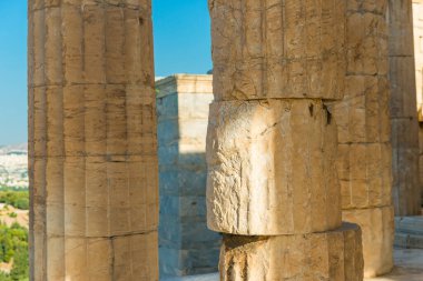 Atina, Yunanistan 'daki Akropolis' teki Parthenon tapınağı