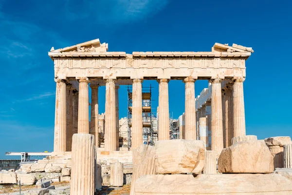 Parthenon Templom Akropoliszban Athén Görögország — Stock Fotó