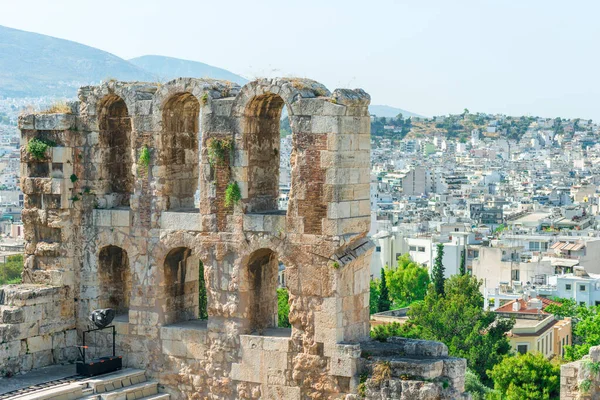 Antiguo Odeón Herodes Atticus Atenas Grecia Colina Acrópolis —  Fotos de Stock