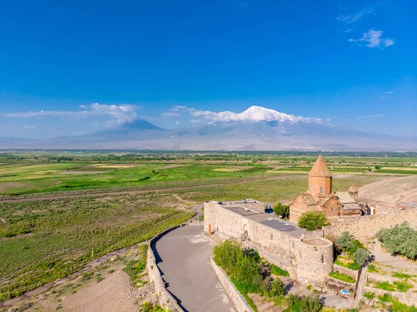 Top View Monasterio Khor Virap Armenia Atracción Turística Cerca Ararat — Foto de Stock