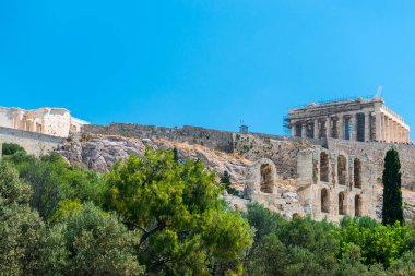 Atina, Yunanistan 'da Partenon Tapınağı ile Akropol