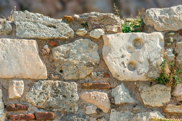 Texture Marble Stone Wall Old Castle Stone Wall Texture Background — Stock Photo, Image