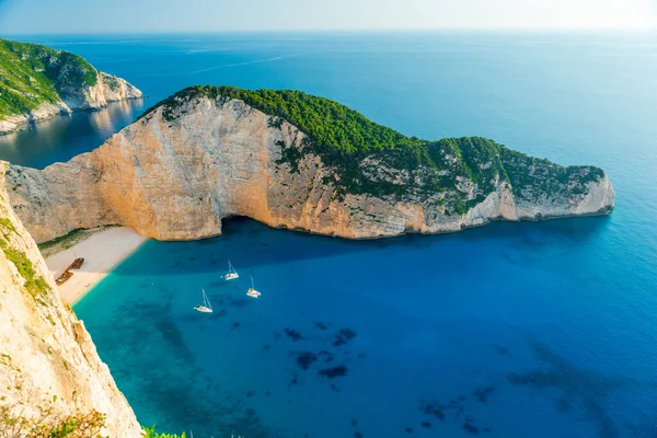 Stranden Navagio Shipwreck Beach Zakynthos Island Grekland — Stockfoto