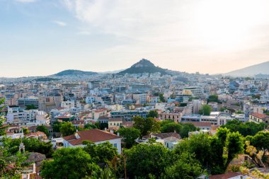 Yunanistan 'daki Akropolis' ten Atina kenti manzarası