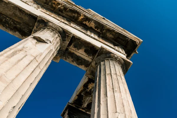 Rovine Greche Antiche Colonne Edifici Atene Grecia — Foto Stock