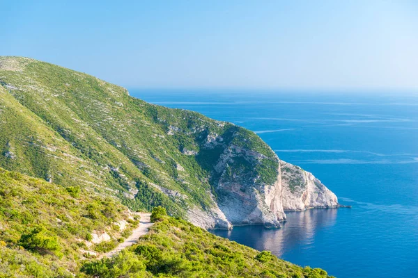 Скалистое Побережье Греческого Острова Вид Море Ландшафтная Греция — стоковое фото