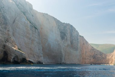 Navagio Plajı - Deniz manzaralı Batık Plaj, Zakynthos Adası, Yunanistan 