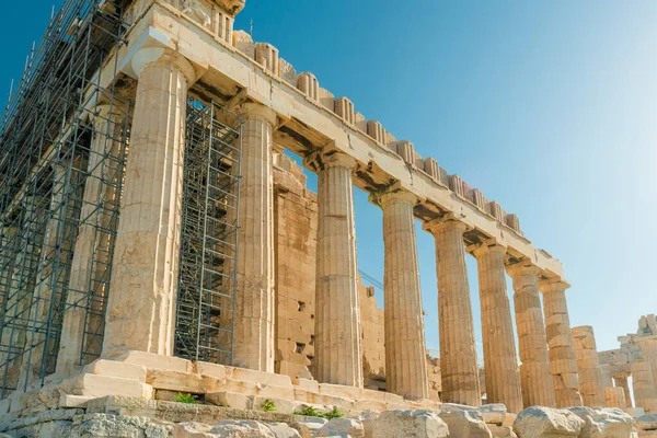 Parthenon Templom Akropoliszban Athén Görögország — Stock Fotó