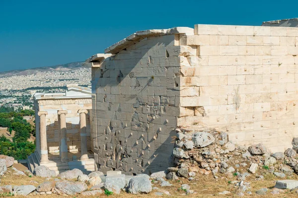 希腊雅典Erechtheion神庙Acropolis的Caryatides — 图库照片