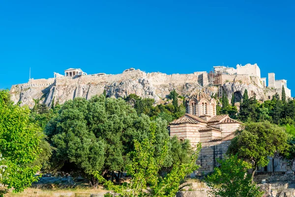 Acrópolis Con Templo Partenón Atenas Grecia —  Fotos de Stock