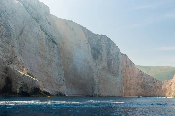 Navagio Beach Schipbreukstrand Uitzicht Vanaf Zee Zakynthos Island Griekenland — Stockfoto