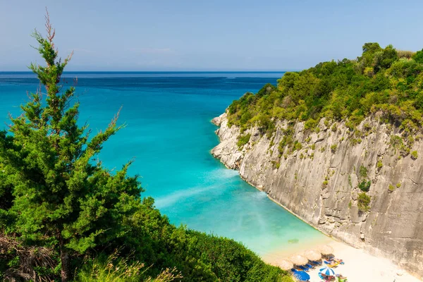 Pittoreska Xigia Sandstrand Nordöstra Kusten Zakynthos Grekland — Stockfoto