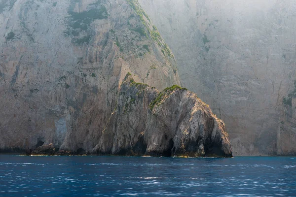 Klippig Kust Grekisk Och Havsutsikt Landskap Greece Utsikt Från Båt — Stockfoto