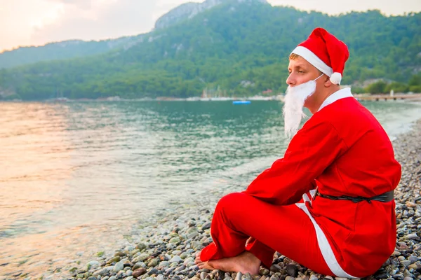 Santa claus holiday on the sea Stock Photo