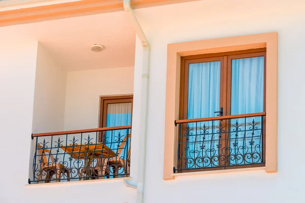 Fragment of the house with balconies — Stock Photo, Image