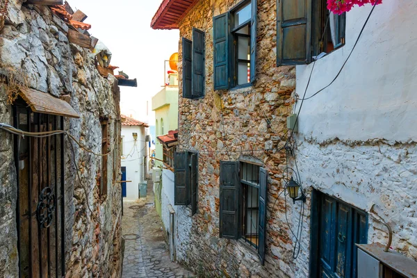 Smala gatorna i den medeltida staden av Europa — Stockfoto