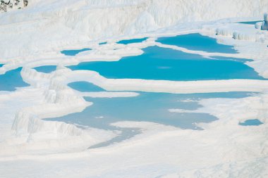 Türkiye'deki Pamukkale alışılmadık doğal özellik havzaları