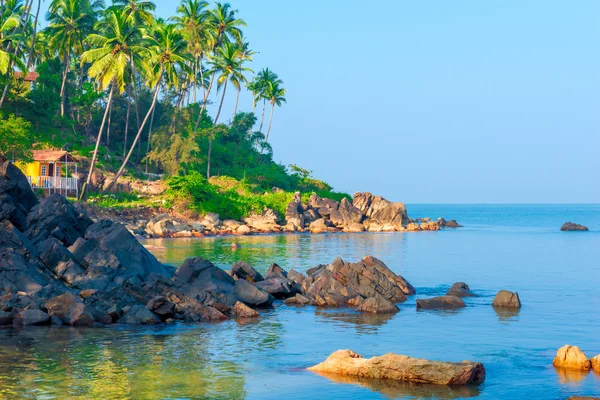 Weergave voor wenskaart strand in Goa — Stockfoto