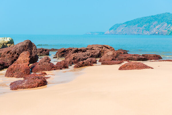 beautiful deserted beach Cola in South Goa