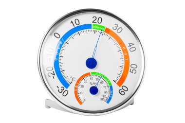hygrometer shows a comfortable temperature and humidity clipart