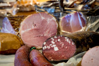 lezzetli taze et sosis portre