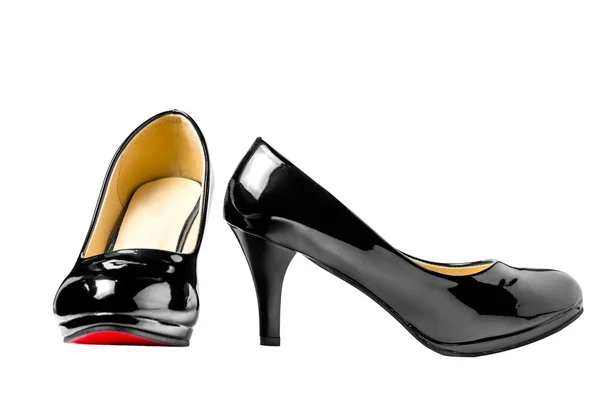 Women's patent leather shoes isolated — Stock Photo, Image