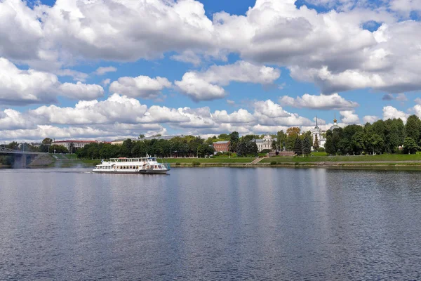 Tver Região Tver Caminhe Pelo Volga Vistas Antiga Ponte Volga — Fotografia de Stock