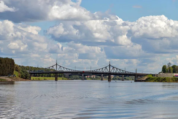 Tver Tver Region Walk Volga Views Old Volga Bridge Embankment — Stock Photo, Image